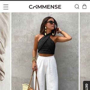 Cotton & Line Crisscross Halter Tank